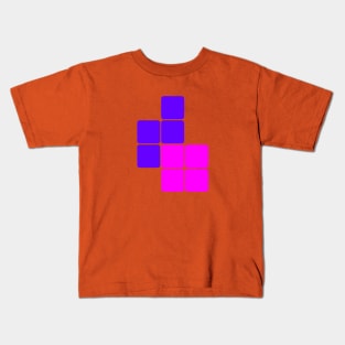 Tetris Pink Purple Kids T-Shirt